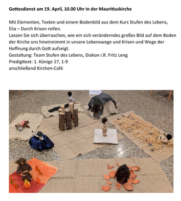 Gottesdienst zu "Stufen des Lebens" am 19. April